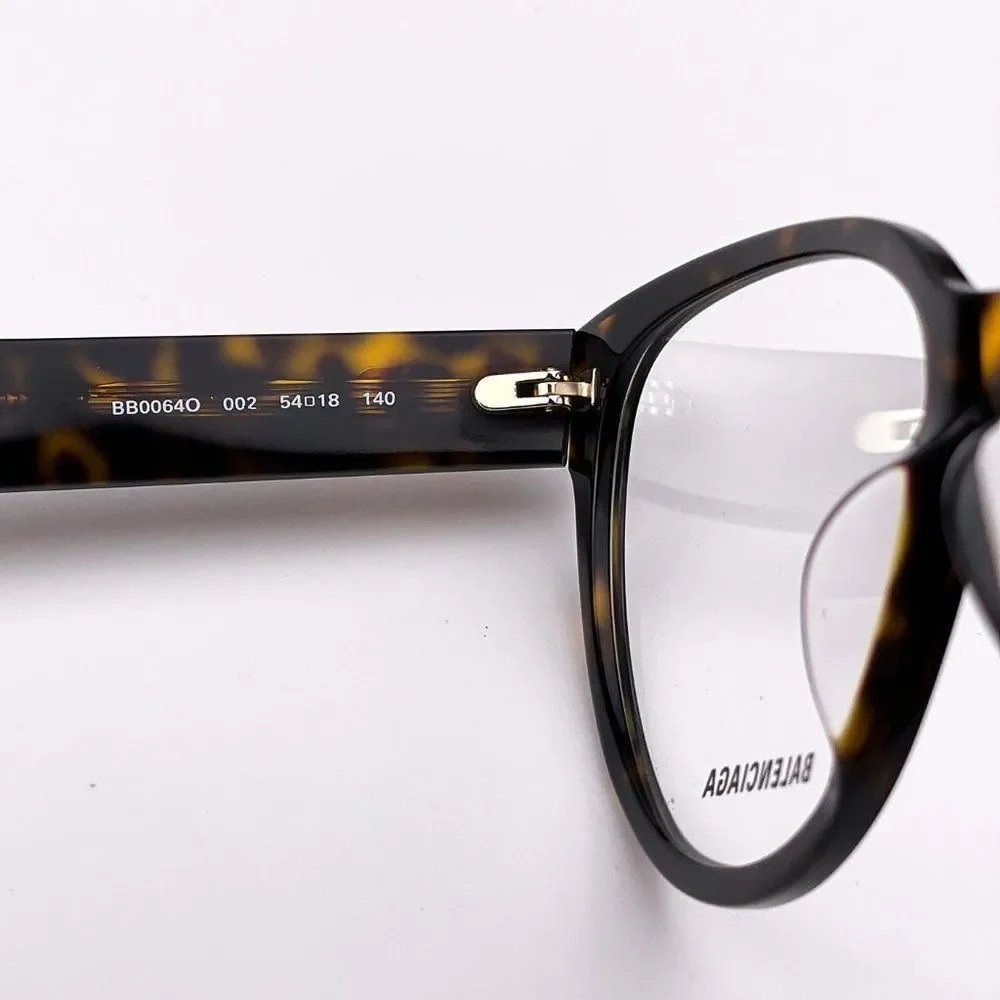 Balenciaga Everyday BB0064O 002 Eyeglasses Havana Gold Cat Eye Women